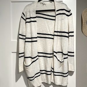 Madewell women’s size S navy striped lightweight cardigan